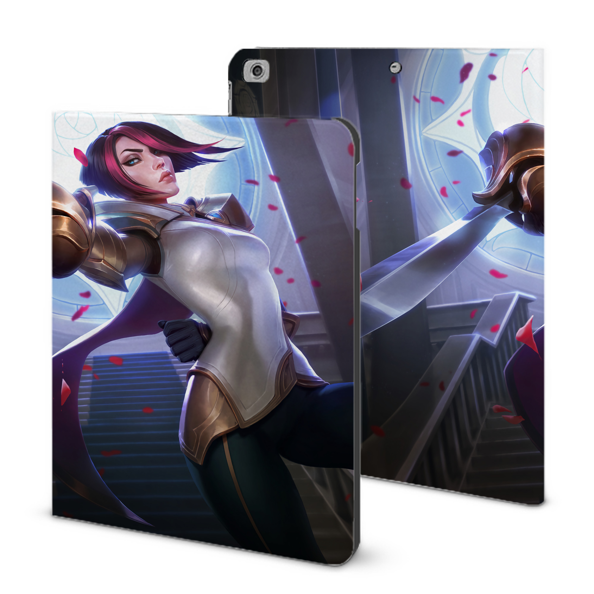 （画像用） リーグ・オブ・レジェンド League of Legends LOL IPad ケース ブック型 PUレザー TPU 耐衝撃 軽量 薄型 ペン収納なし 全面保護 IPad 各モデル対応